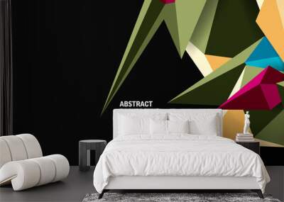 3d low poly abstract shape background vector illustration Wall mural