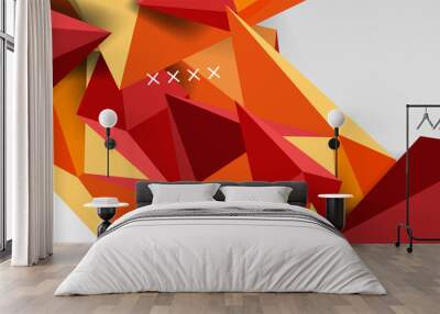 3d low poly abstract shape background vector illustration Wall mural