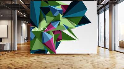 3d low poly abstract shape background vector illustration Wall mural