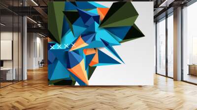 3d low poly abstract shape background vector illustration Wall mural