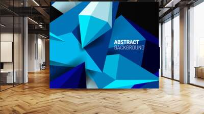 3d low poly abstract shape background vector illustration Wall mural