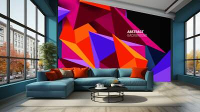 3d low poly abstract shape background vector illustration Wall mural