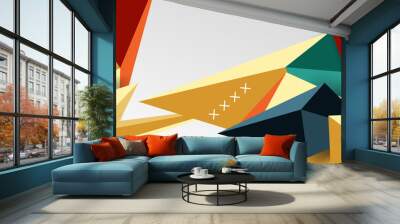 3d low poly abstract shape background vector illustration Wall mural