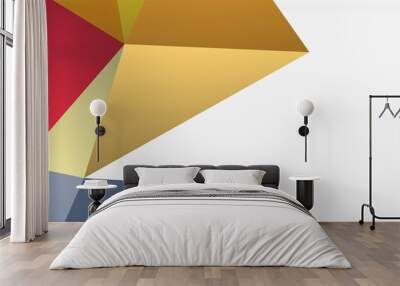 3d mosaic abstract backgrounds, low poly shape geometric design Wall mural