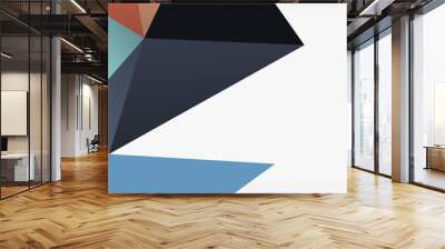 3d mosaic abstract backgrounds, low poly shape geometric design Wall mural