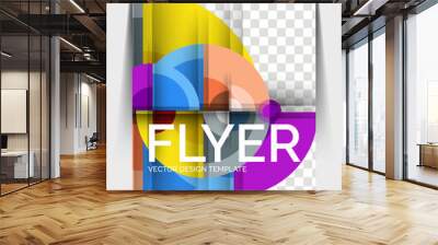 A4 flyer annual report circle design, vector background print template Wall mural