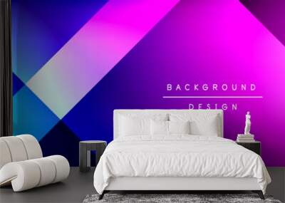 Abstract background - squares and lines composition created with lights and shadows. Technology or business digital template Wall mural