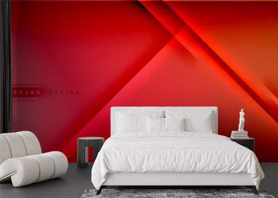 Abstract background. Shadow lines on bright shiny gradient background. Wall mural