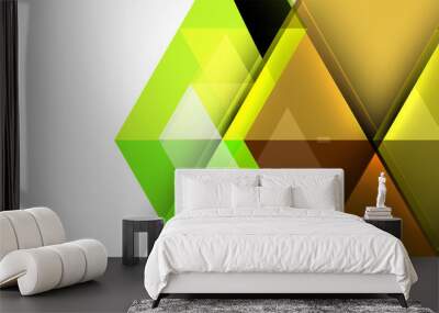 Abstract concept triangle graphic element. Technology background. Banner, poster template Wall mural