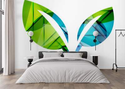 Abstract green leaf concept Wall mural