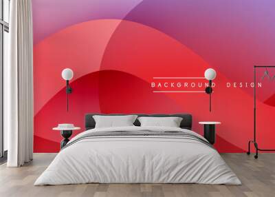 Abstract overlapping lines and circles geometric background with gradient colors Wall mural