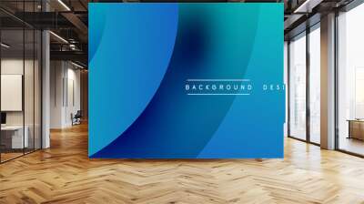 Abstract overlapping lines and circles geometric background with gradient colors Wall mural