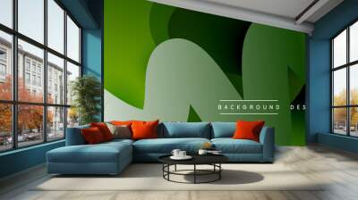 Abstract overlapping lines and circles geometric background with gradient colors Wall mural