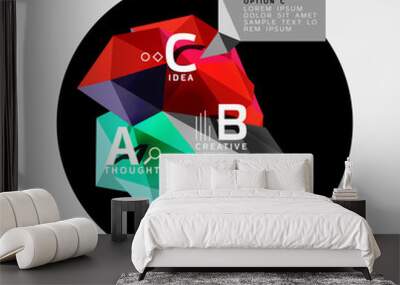 abstract polygonal infographics Wall mural