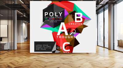 abstract polygonal infographics Wall mural