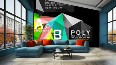 Abstract polygonal infographics Wall mural