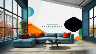 Abstract round geometric shapes and circles background. Trendy techno business template for wallpaper, banner, background or landing Wall mural