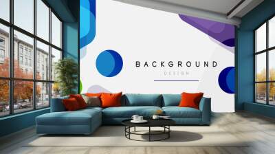 Abstract round geometric shapes and circles background. Trendy techno business template for wallpaper, banner, background or landing Wall mural