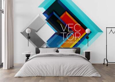 Arrow square geometric vector abstract background Wall mural