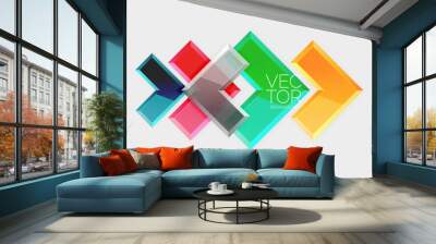 Arrow square geometric vector abstract background Wall mural