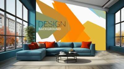 Background, creative geometric shapes composition with gradient effect. Wallpaper for concept of AI technology, blockchain, communication, 5G, science, business and technology Wall mural