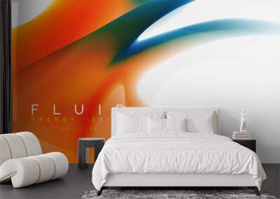 Background abstract color flow, liquid design Wall mural