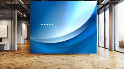 blue smooth wave template Wall mural