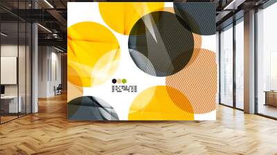 Bright yellow geometric modern design template Wall mural