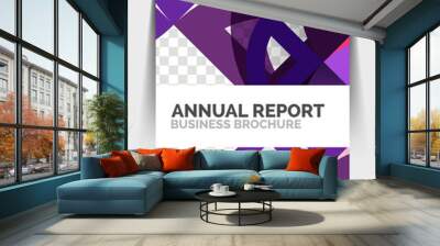 Business flyer annual report, circle and triangle shapes modern design Wall mural