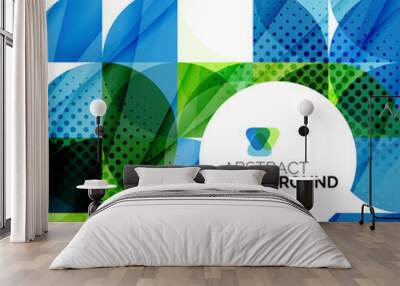 Circle geometric abstract background Wall mural