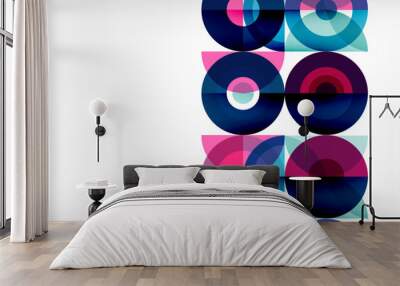 Colorful circle abstract background. Template for wallpaper, banner, presentation, background Wall mural