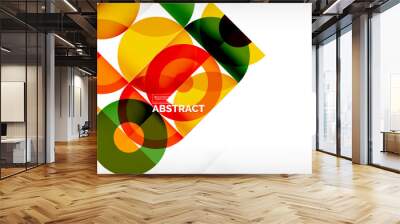 Colorful circle abstract background. Template for wallpaper, banner, presentation, background Wall mural