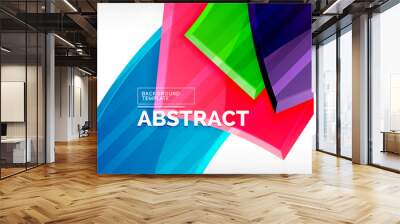 Colorful geometric abstract shapes. Illustration For Wallpaper, Banner, Background, Card, Book Illustration, landing page Wall mural