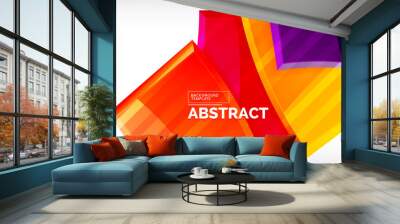 Colorful geometric abstract shapes. Illustration For Wallpaper, Banner, Background, Card, Book Illustration, landing page Wall mural