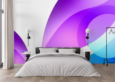 creative geometric wallpaper. minimal abstract background. circle wave and round shapes composition  Wall mural