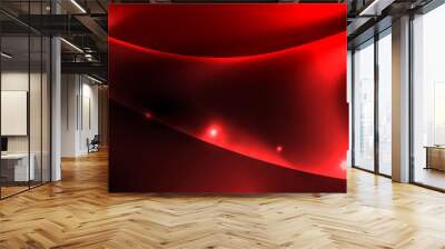 Dark background with neon color waves, vector template Wall mural