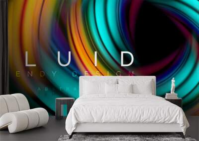 Flowing glowing color motion concept, trendy abstract layout template for business or technology presentation or web brochure cover, wallpaper Wall mural