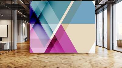 Geometric abstract background, mosaic triangle and hexagon shapes. Trendy abstract layout template for business or technology presentation, internet poster or web brochure cover, wallpaper Wall mural