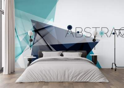 Geometric abstract background. Color triangle shapes. Vector illustration for covers, banners, flyers and posters and other designs Wall mural