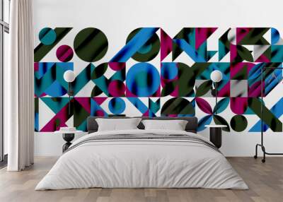 Geometric neo patterns. Abstract background for covers, banners, flyers and posters and other templates Wall mural