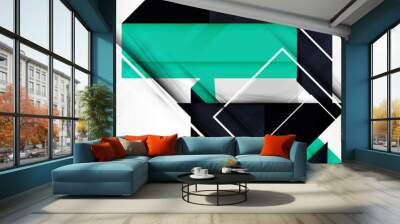 Geometric shape abstract business template Wall mural