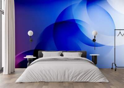 Light geometric abstract background with lines, circles Wall mural