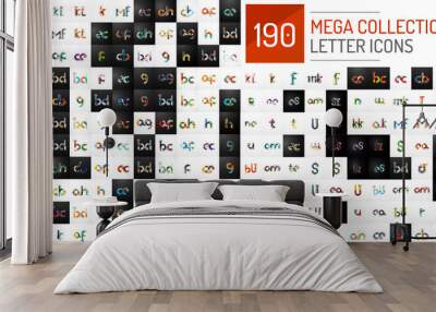 mega collection of vector initial letter logo icons Wall mural