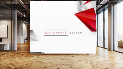 Minimal geometric abstract background. Low poly dynamic triangle design. Trendy techno business template for wallpaper, banner, background or landing Wall mural