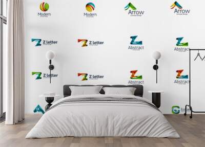 modern company logo set Wall mural