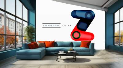 Modern stylish geometric background. Abstract round shapes composition for wallpaper, banner, background or landing Wall mural