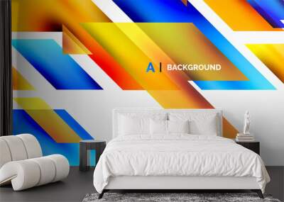 Modern trendy minimalist abstract background. Geometric pattern design, 3d and shadow effects. Vector Illustration Wall mural