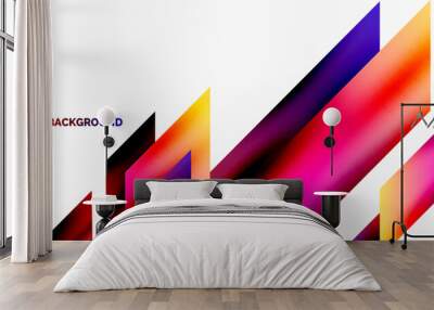 Modern trendy minimalist abstract background. Geometric pattern design, 3d and shadow effects. Vector Illustration Wall mural