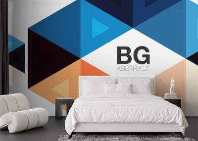 Mosaic triangle pattern abstract background for cover, banner, flyer and poster and other template Wall mural