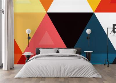 Mosaic triangle pattern abstract background for cover, banner, flyer and poster and other template Wall mural